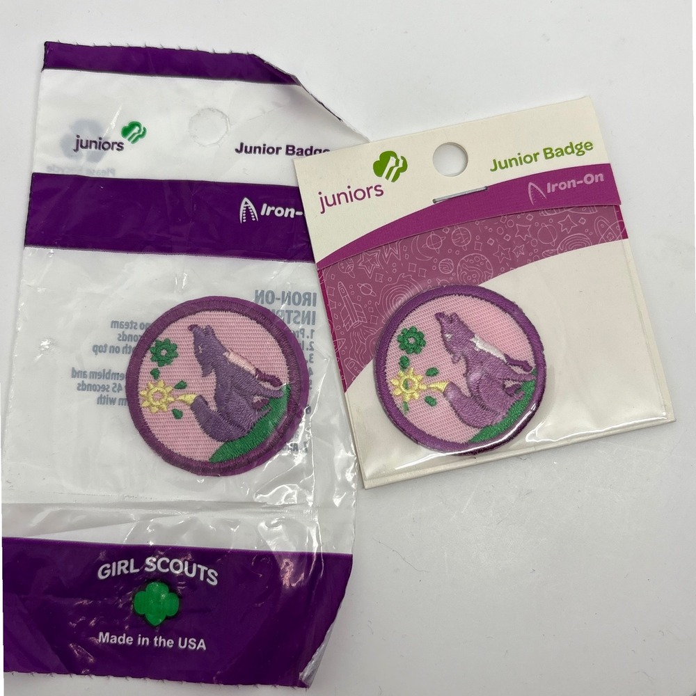 2 Girl Scout Juniors Outdoor Art Explorer Iron On Badge 61330 New In‎ Package